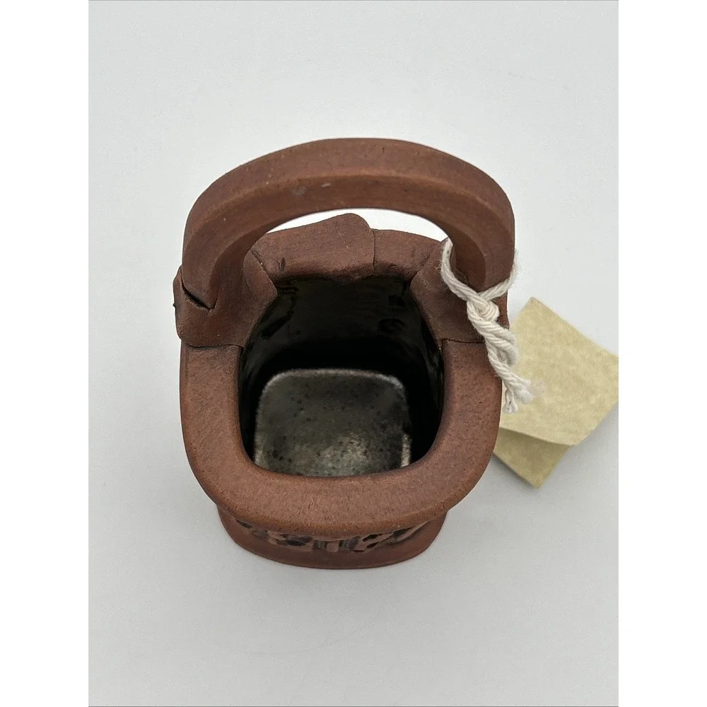 Frohreich Barn Buckets Pottery Vase Red Clay‎ Stamped Design 3